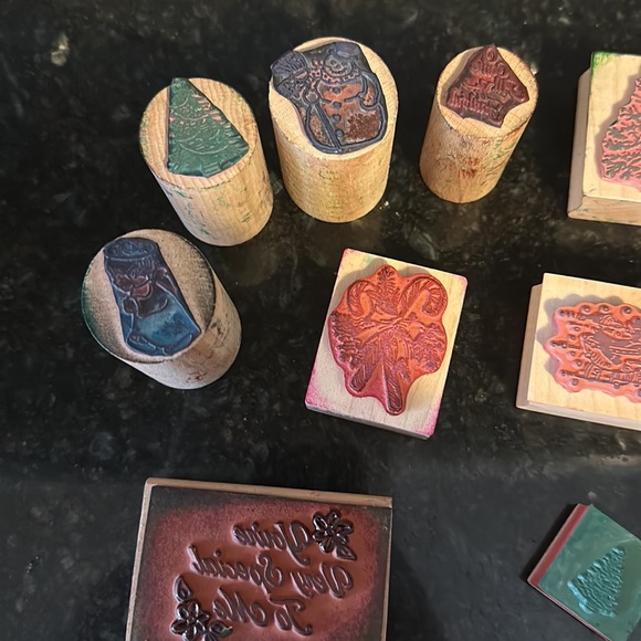 Ink Stamp lot Christmas Garfield Stamps crafting - Picture 8 of 11